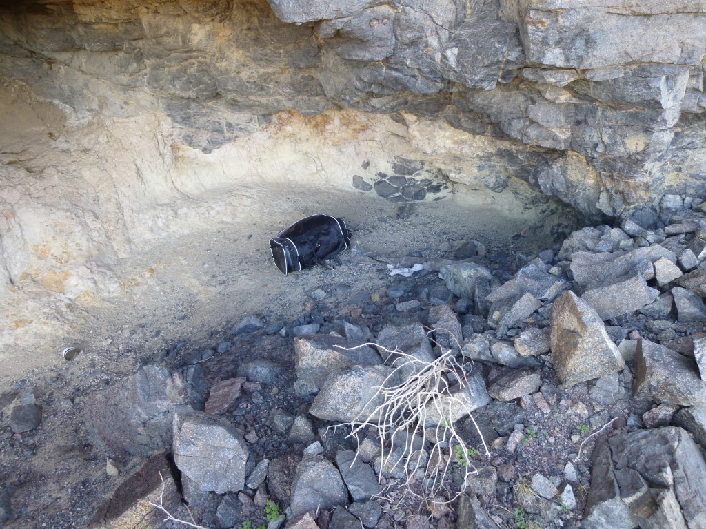 Some of the gear I found. This bag contained blankets, but other stuff was nearby.