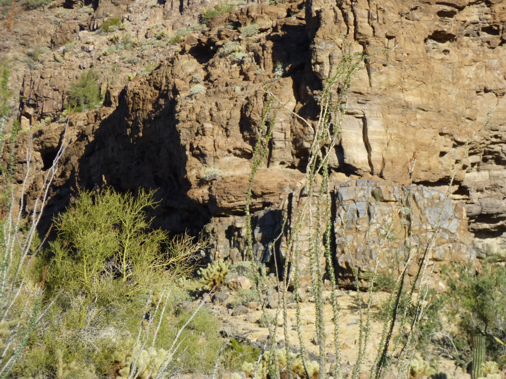 The first cliff on the ridge