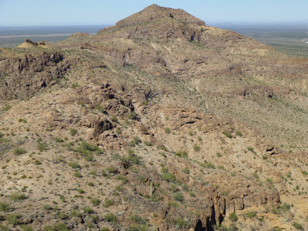 Looking northwest back to Can BM.