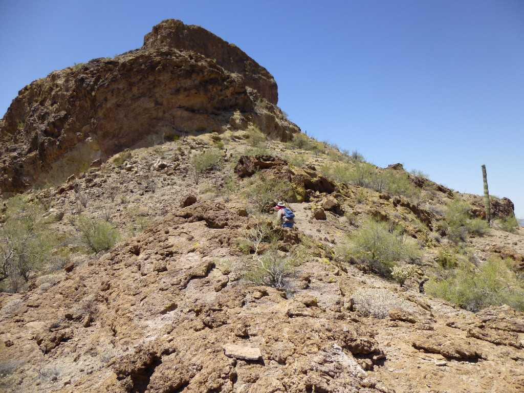 Looking up from the saddle.