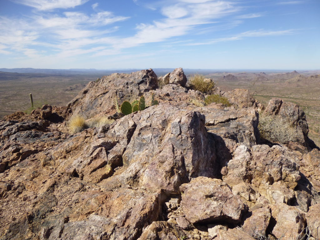 Looking south along the last bit of the summit ridge