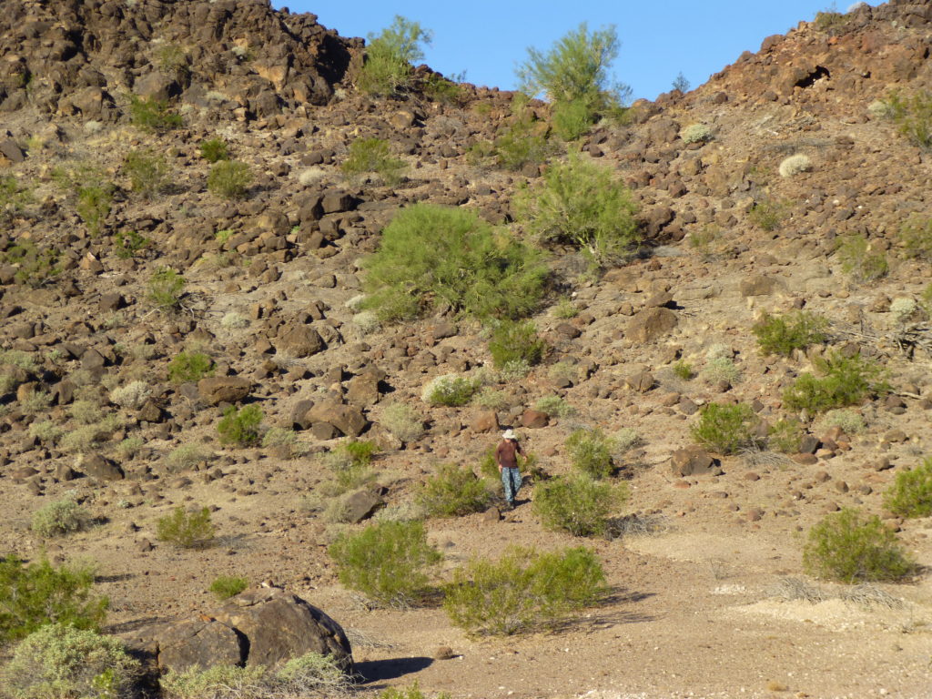 Bet you can't guess which boulder our food and water is hidden behind.