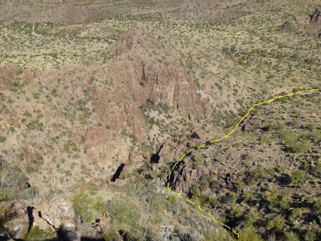 The route down from Peak 2835